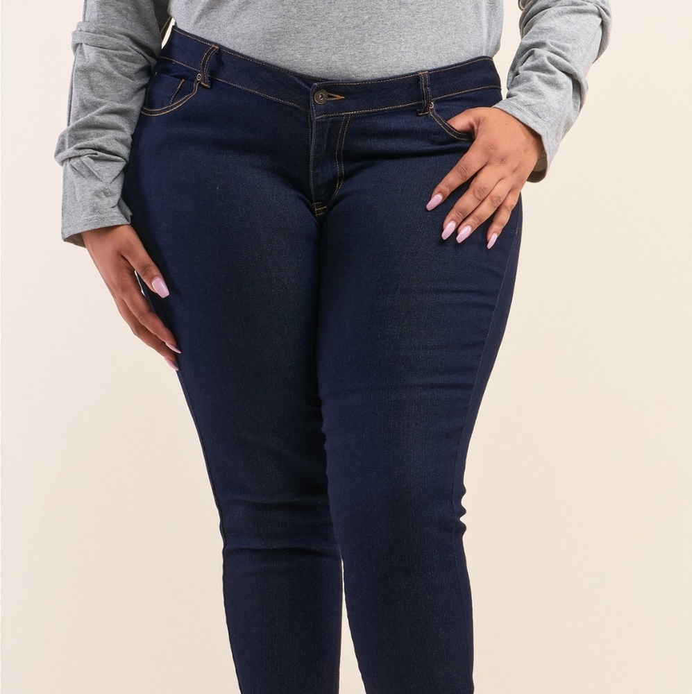 Dark blue jeans